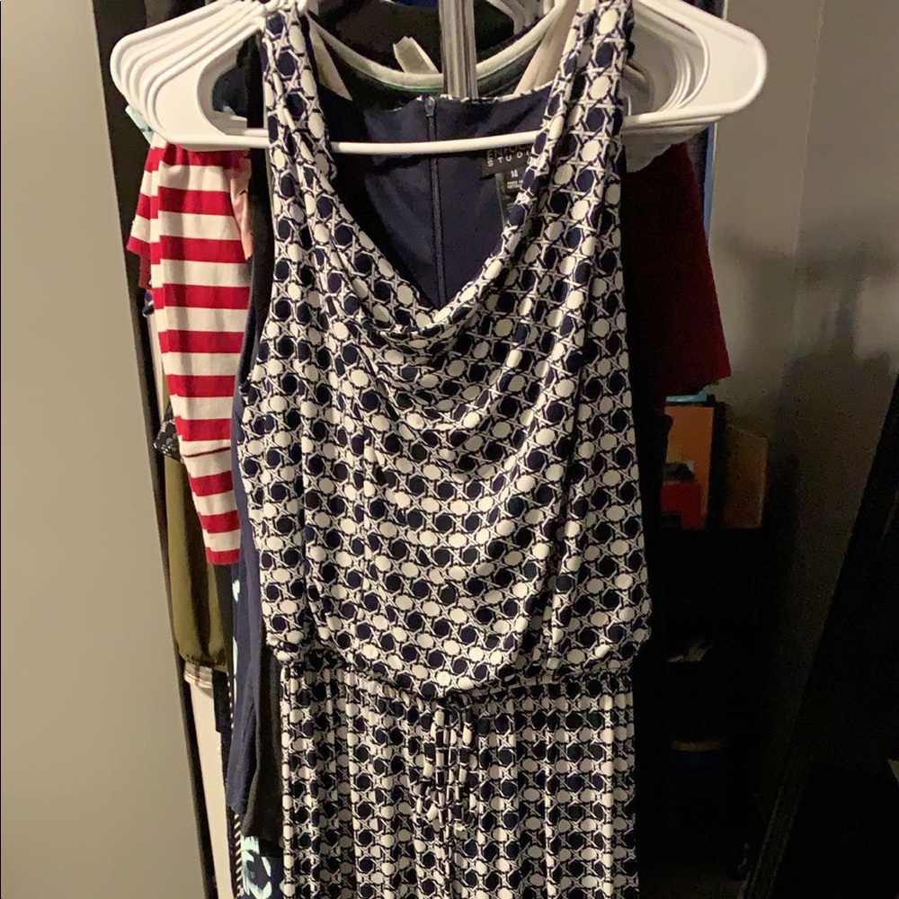 Blue and white jumpsuit